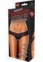 Hustler Toys Crotchless Stimulating Panties Thong With Pearl Pleasure Beads Small/medium - Black